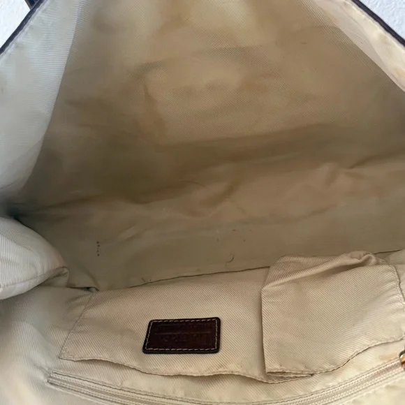 Lauren Ralph Vintage Satchel Bag Burgundy Brown Gold Buckle Turn Lock Doctor Bag - Picture 9 of 12